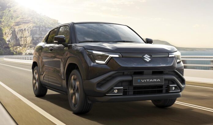 'Maruti Suzuki e Vitara launch 2025 the e-Vitara in India' in March 2025 in India in March 2025'